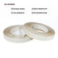 2- High Temperature Heat Resistant Glass Protection Polyester PET Film Different Side Different Adhesion Double Sided A/B Tape