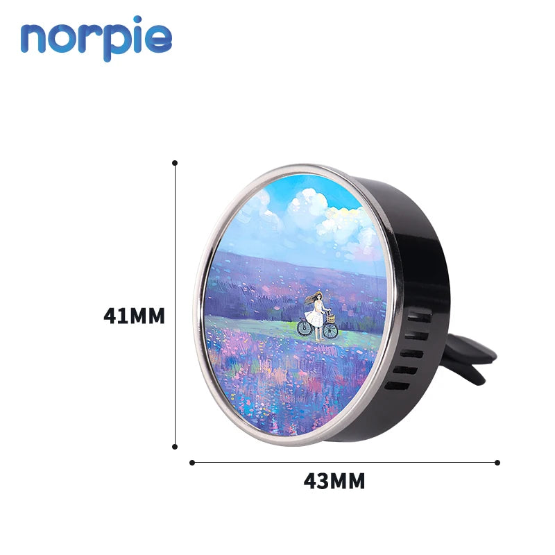 Wholesale Mini Portable Metal Car Perfume  Clip Car Air Vent Aroma Diffuser Air Freshener Case for Sublimation