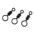 Matt Black Big Eye Swivels Carp Fishing Accessory with Swivel Snap Hook