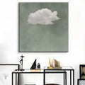 Wholesale Abstract Sage Green Cloud Minimalist Wall Art for Home Decoration