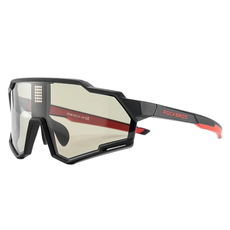 ROCKBROS Iquid Photochromic Polarized Sunglasses Discoloration Glasses Change Color for Outdoor Cycling Motorcycle Goggles