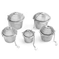 Kitchen Tool Stainless Steel 18/8 Seasoning Spice Strainer Mesh Tea Ball Infuser Filter with Chain Fo Loose Leaf Tea Herbal