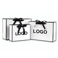 KM Custom Black Pink Luxury Shopping Tote Gift Paper Bags with Ribbon Handle Small Personalized for Clothing & Jewelry