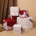 Custom Personalised Printing Logo Velvet Magnetic Closes Packaging Wedding Gift Box Set Craft Jewelry Paper Box With Handle