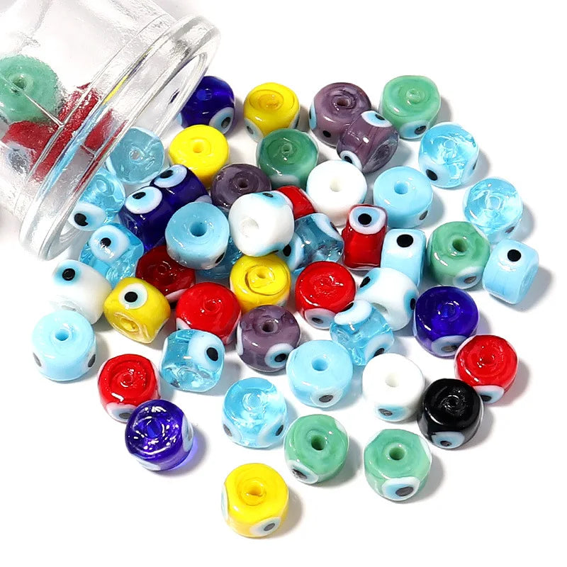New Desig 9mm Loose Lampwork Glass Beads in Bulk  Wholesale Bracelet Handmade Accessories Lampwork Crystal Beads for DIY