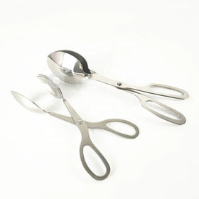 Wholesale Metal Cooking Tool Food Tongs Durable Kitchen Accessories Stainless Steel Bread Scissors BBQ Food Tongs