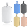 Manufacturer Stainless Steel Personalized Blank Pet ID Tag Dog Tag for Key Chain Key Ring Necklace Dog Tag Pendant