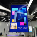 32/43/55 Inch Hang Floor Stand Double Sided LCD Screen Ultra Thin Transparent 4K Advertising Video Display Retail Store