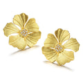 Lotus Fun Real 925 Sterling Silver Natural Zircon Elegant Big Peony Flower Stud Earrings for Women 18K Gold Statement Jewelry