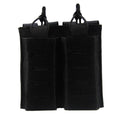 Tactical PALS Double Magazine Pouch Laser Cut Molle Paintball Belt Holster Ammo Elastic Mag Pouch
