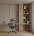 Modern Luxury Style Wooden Panels Material Straight Shape Office Desk with Light Side Cabinet