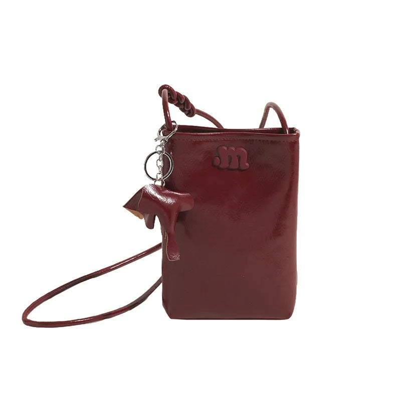 Mini Elephant Women's PU Shoulder Crossbody Phone Bag with Magnetic Buckle High-end Niche Fashion Trend