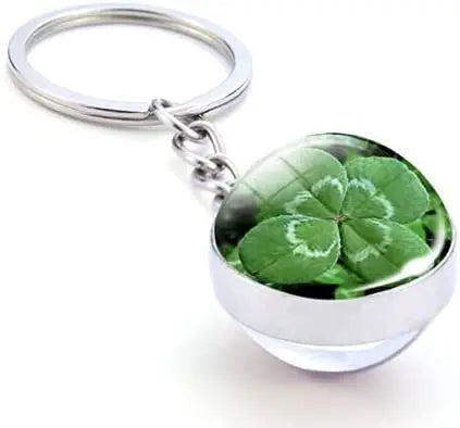Lovely Four Leaf Clover Key Chain Metal Keyring Lucky Jewelry Four Leaf Clover Keychain
