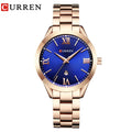 CURREN 9007 Logo Watch Women Rose Gold Steel Quartz Watches Luxury Female Elegant Dress Wrist Watch Girl Clock Relogio Feminino