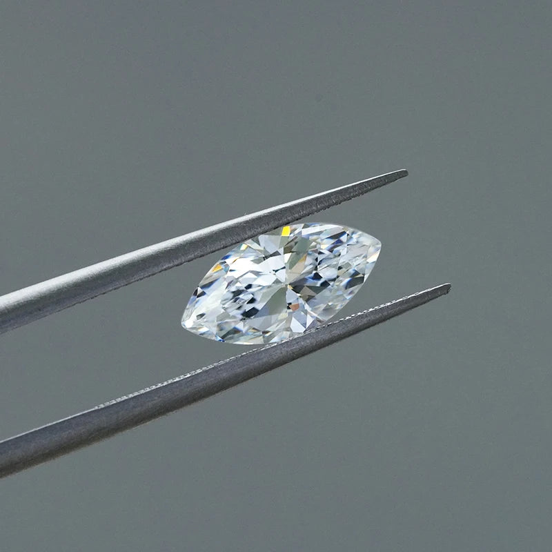 Starsgem Moissanite Gemstone 5*10mm 1Ct Big Loose  Marquise Diamonds D Vvs  for Jewelry and Parties