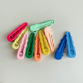 1.8cm *6cm Matte Colorful Waved Pointed Hair Clips Metal Alligator Clips Plain Duckbill Hair Barrettes for DIY Hair Accessories