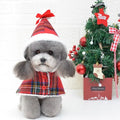 Wholesale Scottish Tartan Christmas Cloak and Hat for Pet Dog