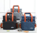 Double Layer Insulated Polyester Lunch Bag & Tote Solar Panel Waterproof Large Capacity Adjustable Strap Front Pocket Unisex
