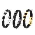 12MM Stainless Steel Leather Bracelets Bangle for Men Women Unisex Silver Gold 18K PVD Plated Punk Hip Hop Wide Custom Logo Hot