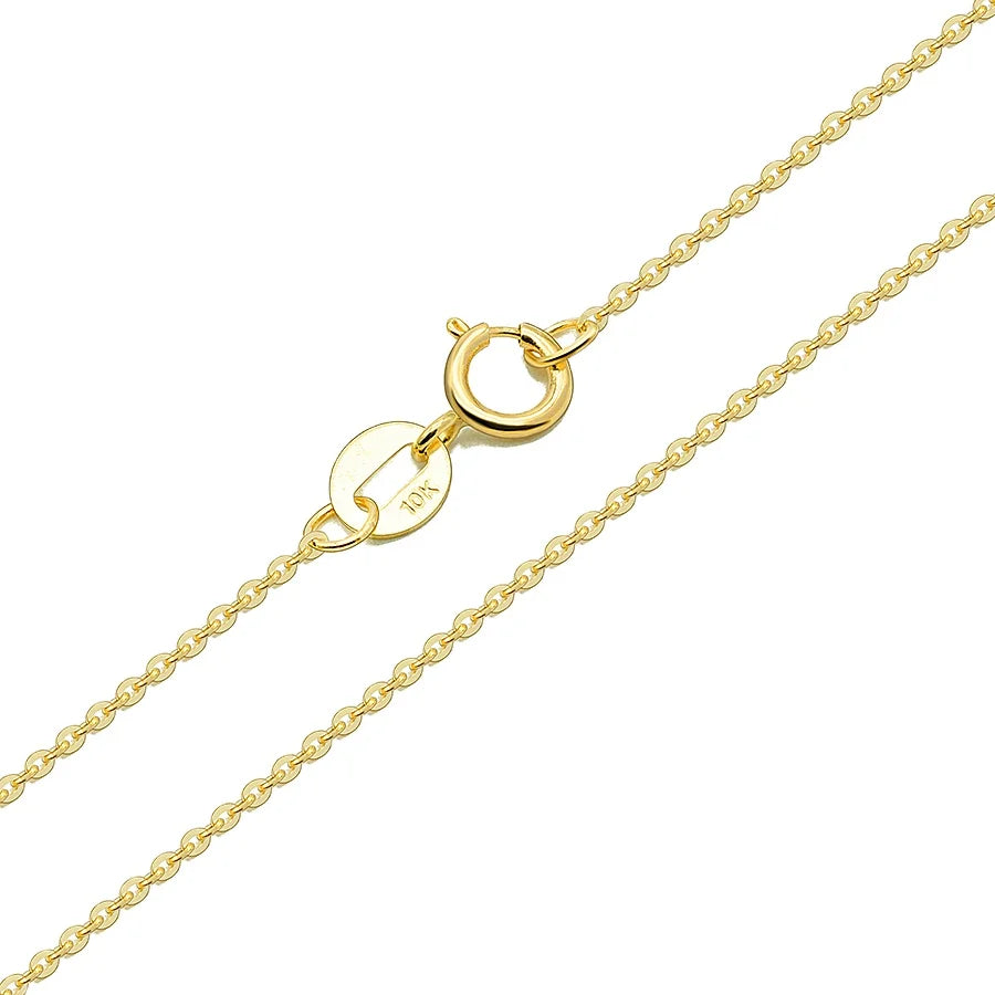 Fine Solid Gold Chain Wholesale Real Gold Jewelry Chain Necklace Custom Cross Cable Chains Gold Supplier