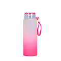 Tiktok 2025 High Borosilicate Double Layer Frosted Colorful Glass Water Bottle with Bamboo Lid