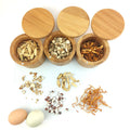 100% Bamboo Salt Jar Natural Bamboo Container With Magnetic Lid + Secure Durable Storage & Organization
