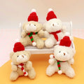 12cm Christmas Gift Stuffed Animals Wholesale Plush Teddy Bear Pendant Keychain Doll Charm Stuffed Toys Kawaii Bag Bear KeyChain