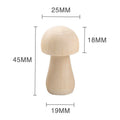 Tailai Unpainted Solid Wood Mushrooms for Children's DIY Crafts & Art Projects Polished Finish Reusable Tabletop Decoration