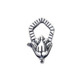 Oxidized 925 Sterling Silver Floral Pendant Clasp Flower Snap Lock Clasps Charm Lock Accessories Jewelry Supplier