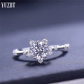 Silver 925 Original Brilliant Cut 1 Carat Diamond Test Past D Color Moissanite Romantic Star Wedding Ring for Women Fine Jewelry