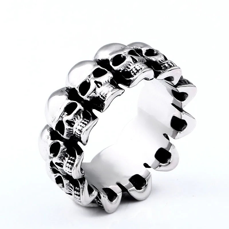 SS8-738R Skeleton Punk Skull Biker Jewelry Skull Pendant Charm Skull Head Fashion Jewelry Rings