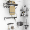 Aluminum Folding Storage Rack Hardware Accessories Shelves Wall Mounted Set Shelf aluminum Steel Bathroom Accessories Sets