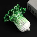 SHINNYGIFTS Oval Green Hand Painted Enamel Cabbage Jewelry Box FengShui Home Desk Display Vegetable Trinket Box