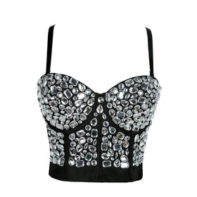 Europe and the United States Multi-color Acrylic Beads Show Dress Shape Corset