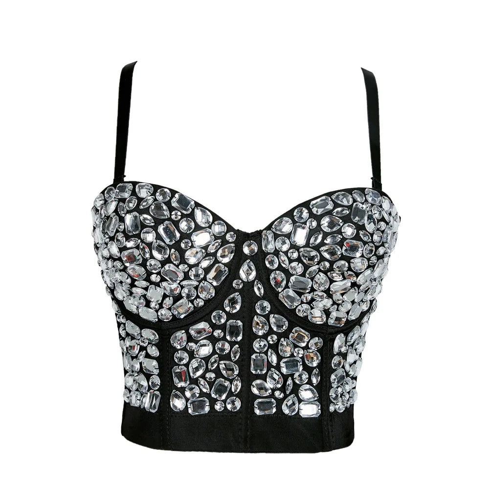 Europe and the United States Multi-color Acrylic Beads Show Dress Shape Corset