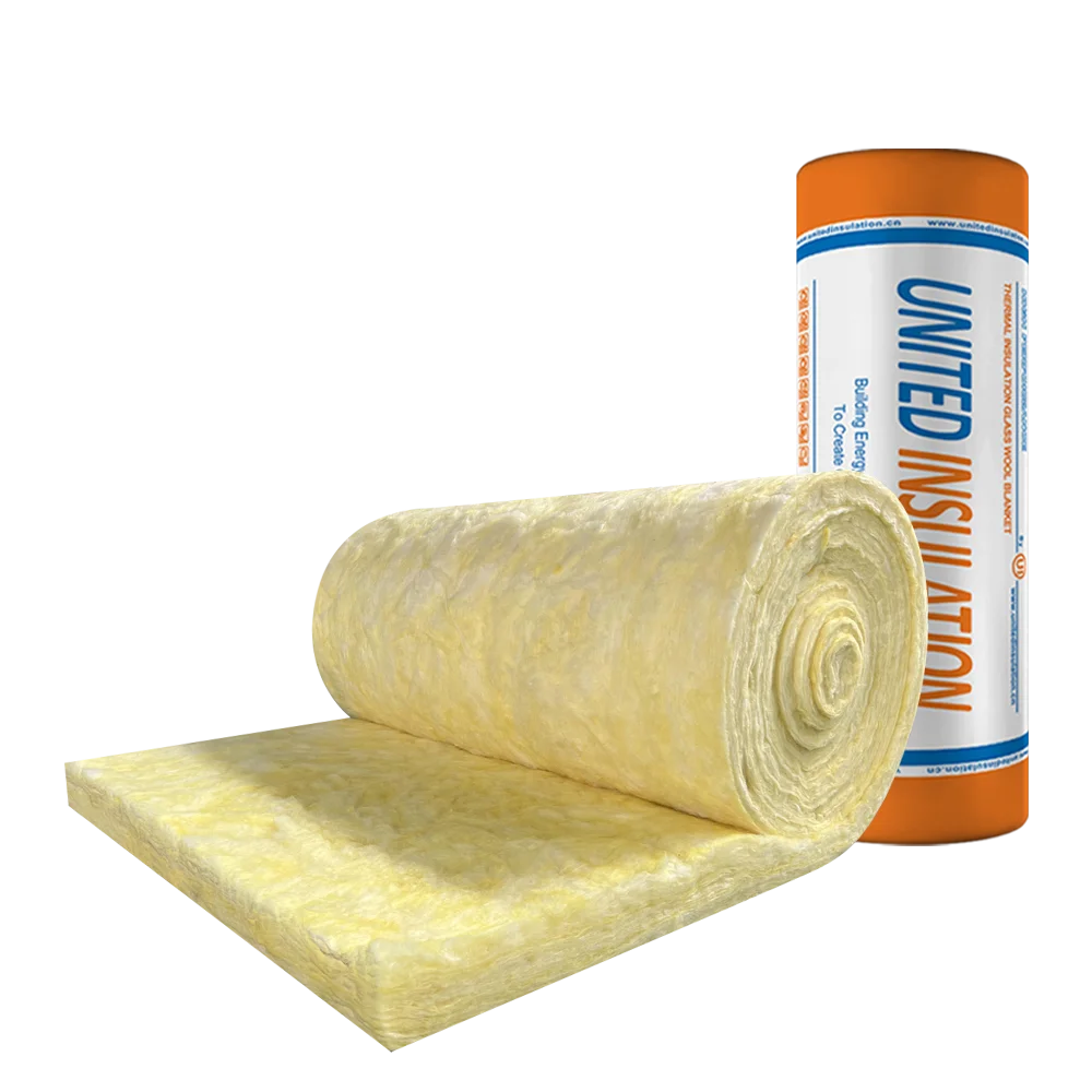 UET Light Steel Structure No Fire Mat Vacuum Pack Building Construction Yellow Insulation Roofing Blanket Fiber Glass Wool Rolls