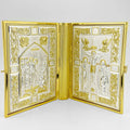 Religious Antique Gold Color Plated Orthodox Cross for Church Gospel Cover Bible Book Cover Alloy Gift for Priest Bishop