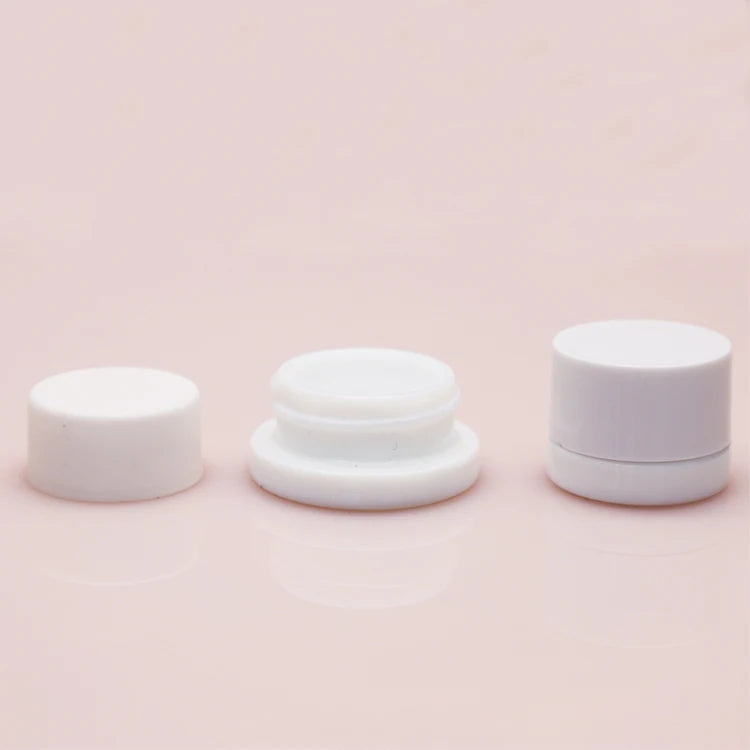 Luxury Hot Sale Glass Childproof White Jar Smell Proof Ceramic Container Cosmetic Eye Cream Small Glass Jars with White Lid