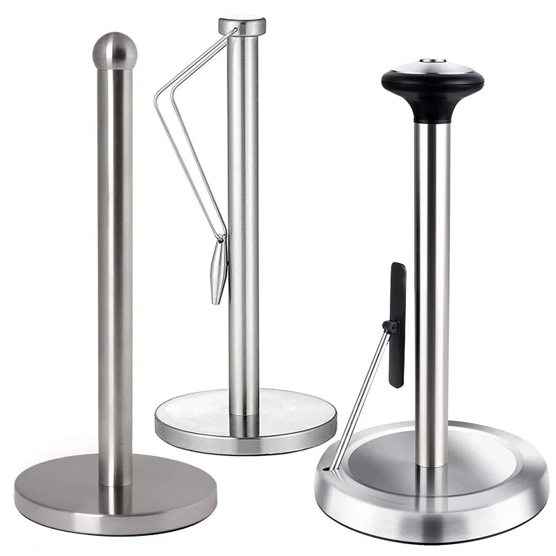 Modern Design One-Hand Tear Paper Towel Dispenser Rack Stainless Steel Easy Tearing Rack for Kitchen Bathroom Office