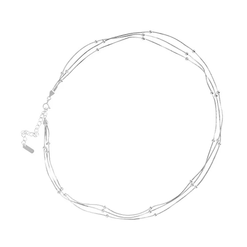 Wholesale Price Stackable Triple Snake Bone Chain Luxury Fashion Jewelry 925 Sterling Silver Necklace for Women/Girls Party/Prom