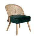 Hotel Restaurant Natural Cane  Back Armrest Rattan Dining Chair Living Room Chair