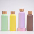 Stainless Steel Insulated Water Cup Frosted Outdoor Vacuum Flask with Bamboo Lid Classic High Aesthetic Student's Sports Bottle