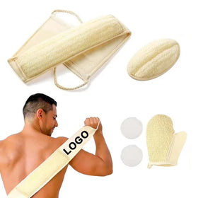 Custom Logo Bath Brush Sponges Scrubber Organic Long Loofah Glove Brush Bath Brush Exfoliating Body Scrubber Bath Shower Sponge