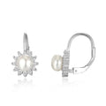 Handmade 925 Sterling Silver Rhodium Plating Freshwater Pearl Japanese Style Earrings
