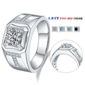 Abiding Jewelry Customized Jewellery Moissanite Diamond Ring 925 Sterling Silver Moissanite Men Jewelry