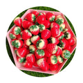 Kawaii 3D Large Strawberry Fruit Dessert Resin Cabochon Miniature Fruit Art Supply Decoration Charms