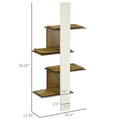 Wooden Wall Mounted Cat Feeder Cat Floating Shelf With Bowl CNLF