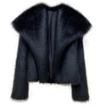 Luxury Custom Top Crop Jacket Plus Size Women Coats Winter Women Big Lapel Light Panel Plus Size Keep Warm Windproof Fur Coat