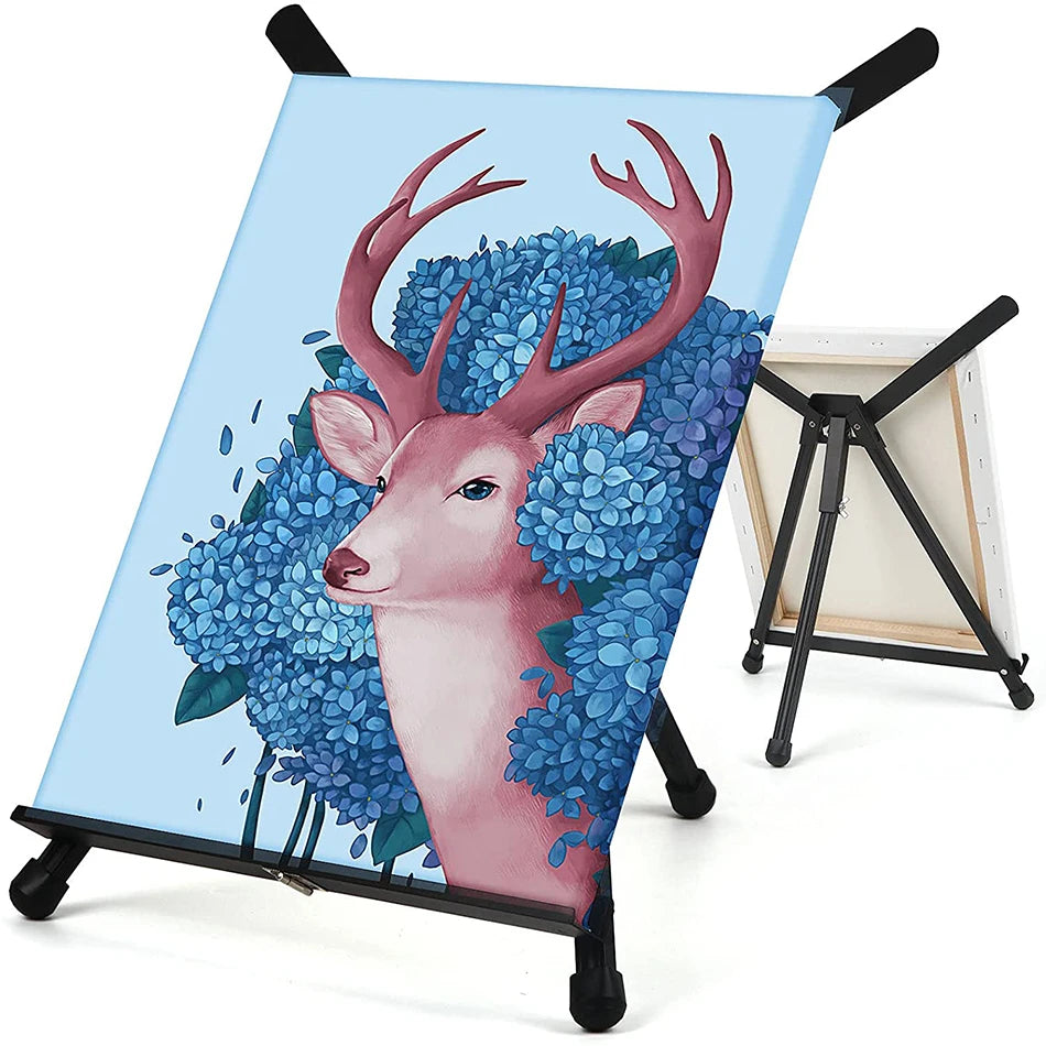 TACTIC BOARD EASEL Aluminum Mini Table Top Display Easel Painting Stand Palette Holder Easel