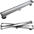 60cm Linear Shower Drain with Tile Insert Grate Professional Brushed SUS304  Rectangle Shower Floor Drain Manufacturer